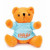 Orange 7 inch Extra Soft Stuffed Bear with Logo
