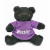 Black 7 inch Extra Soft Stuffed Bear with Logo