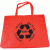 Large Recycled Tote Bag with 6 Inch Gussets- Red