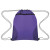 Courtside Drawstring Sports Pack with Logo - Purple