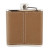 Brown Leather Flask with Name