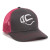 Structured Mesh Back Cap with Snap Closure Promo Charcoal/Pink