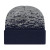 Embroidered Cuffed Static Pattern Knit Cap True Navy Heather