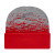 Embroidered Cuffed Static Pattern Knit Cap True Red Heather