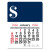 Peel-N-Stick® Calendar - Dollar Sign - Navy blue