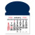 Peel-N-Stick® Calendar - Oval - Navy blue