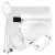 Mobile Charging Kit with Earbuds In Pouch Promo White