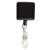 Square Retractable Badge Holder with Logo Black