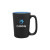 Custom Logo Rocca Matte Black Mug - Sky Blue