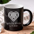 Celtic Heart Personalized Black Coffee Mug - 11oz