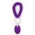 Purple Promotional Wrist Coil Key Ring and Key Tag