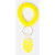 Yellow Promotional Wrist Coil Key Ring and Key Tag