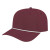 Merlot/White Embroidered Athletic Rope Cap