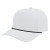 White/Black Embroidered Athletic Rope Cap