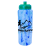 Custom Confetti 32 oz Sports Bottle Push n Pull Cap - Blue/green