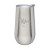 Custom Stemless Flute Wine Glasses with Lids 9 oz - Silver