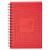 Logo Neoskin Hard Cover Spiral Journal - Red, with optional imprint