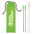 Logo Stainless Steel Straw Kit 2 Pack - Lime