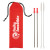 Logo Stainless Steel Straw Kit 2 Pack - Red