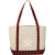 Logo Buffalo Plaid 18oz Cotton Boat Tote - Red