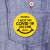 Customized Coronavirus Smiley Button | Yellow Happy Pin with Name