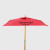 Square Wood 8 ft Market Umbrella with Logo Red