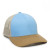 Custom Embroidered Ultimate Trucker Cap - Light blue/khaki/old gold