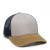 Custom Embroidered Ultimate Trucker Cap - Light grey/navy/old gold