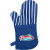 Logo Imprinted Oven Mitt with Stripes - Blue