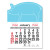 Sky blue Peel-N-Stick™ Pig Calendar | Wholesale Animal Shaped Mini Calendars | Low Cost Custom Shaped Peel-N-Stick Calendars