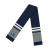 Scarf with Elite Fringe 60" Embroidered True Navy