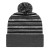 Custom Striped Knit Cap with Cuff Black