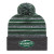 Custom Striped Knit Cap with Cuff Forest Green