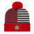 Promotional Half Color Knit Cap with Cuff True Red White