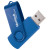 Imprinted Two-Tone Rotate Flash Drive-2 GB - Corporate Blue