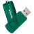 Imprinted Two-Tone Rotate Flash Drive-2 GB - Green