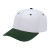 White Dark Green Promo Original Poly/Cotton Snap Back Cap