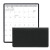 Black Custom USA Made Horizontal Pocket Planner