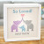 So Loved Blue Elephant Lighted Shadow Box