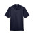 Logo Devon & Jones CrownLux Men's Plaited Polo - Navy