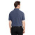 Back View Classic Navy Heather Men's Fusion ChromaSoft Embroidered Pique Polo Shirt