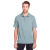 Front - Opal Blue Custom North End Men's Stretch Performance Polo