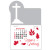 Imprinted Press-N-Stick Calendar - Cross