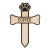 Dog Bone Pet Memorial Cross With Name