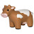 Brown/White Custom Imprinted Cow Stress Reliever