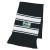 Wide Stripe Winter Scarf with Embroidery - Black| Customized Scarves