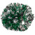 Metallic 3/4 Inch Show Pom with Wide Double Glitter - Green Glitter