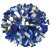 Metallic 1 Inch Wide Pom - Silver-Royal