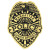 Custom Shiny Gold Foil Police Badge Sticker on Roll