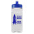 Custom USA Made 20 oz Clear Sports Bottle with Push Pull Lid - Royal Blue Lid